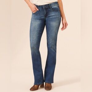 Democracy Ab"solution Itty Bitty Bootcut Petite Blue Jeans